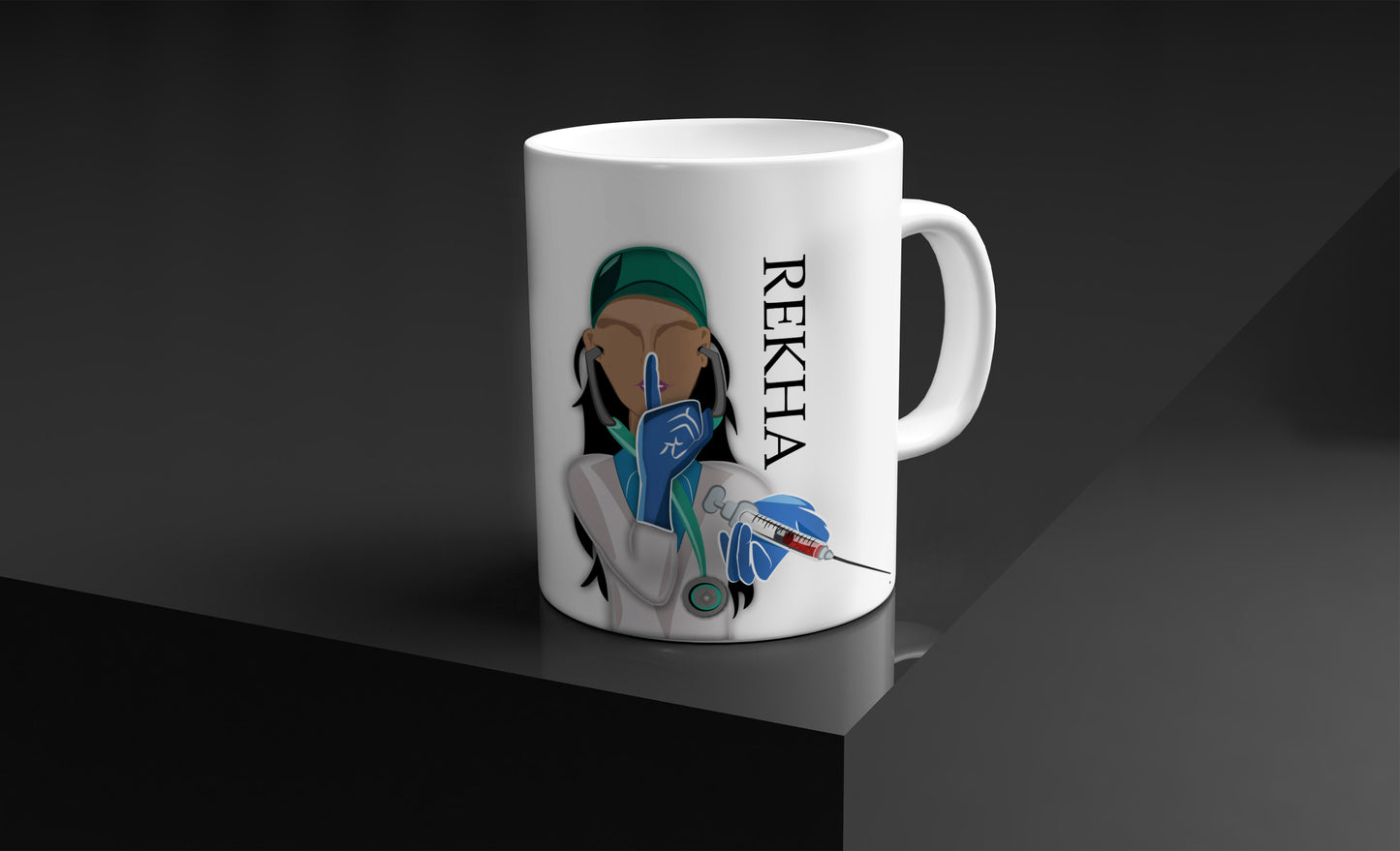Mok met naam en dokter design