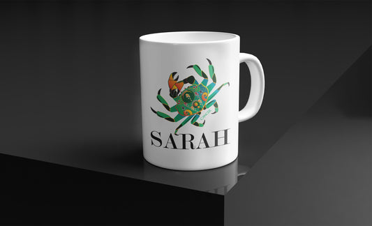 Cancer zodiac art, zodiac cancer gift, horoscope coffee mugs, astrology gift, funny farewell gift for coworker, customizable mug, custom mug