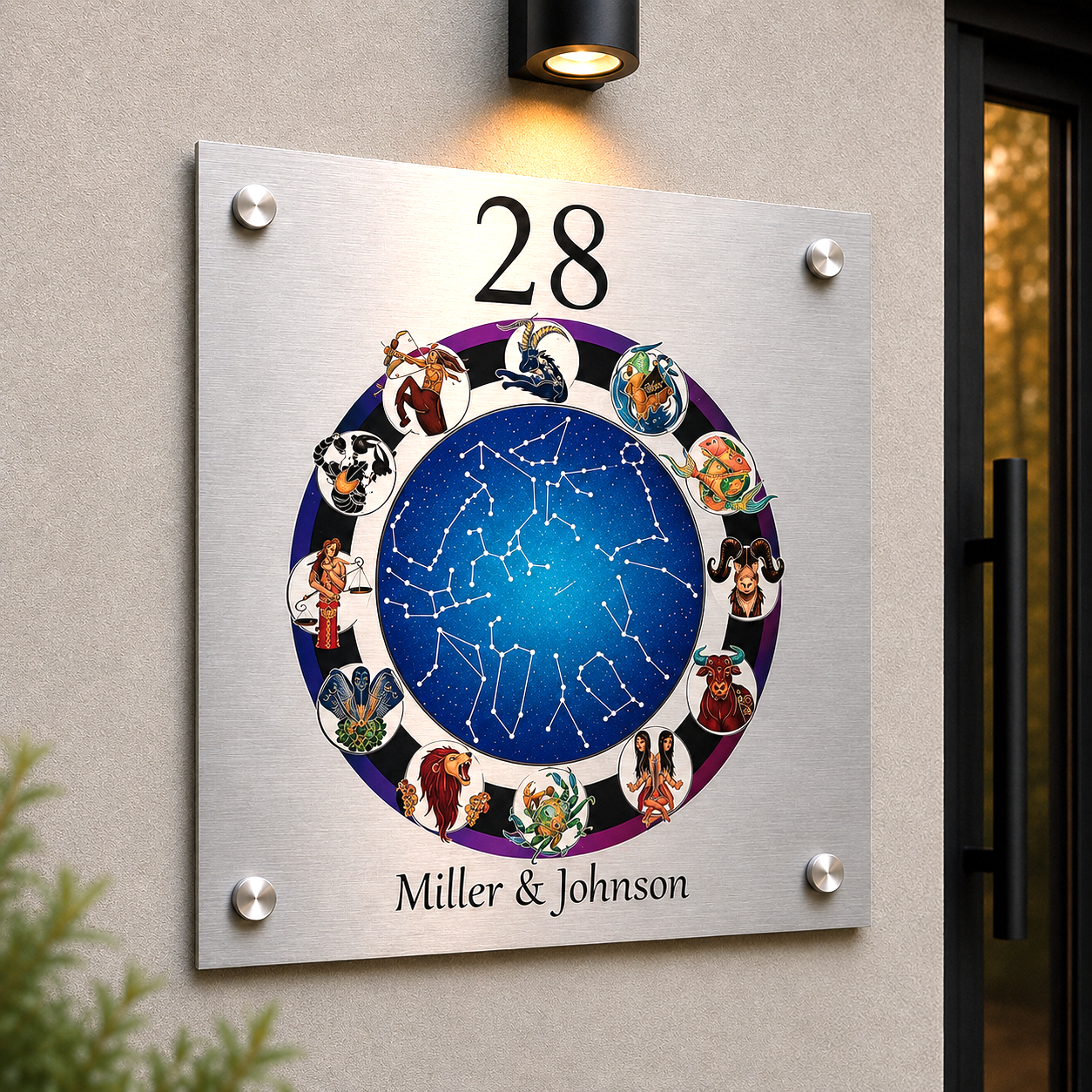 Gepersonaliseerd Huisnaambord Met Huisnummer – Metalen Naambord Voor Deur