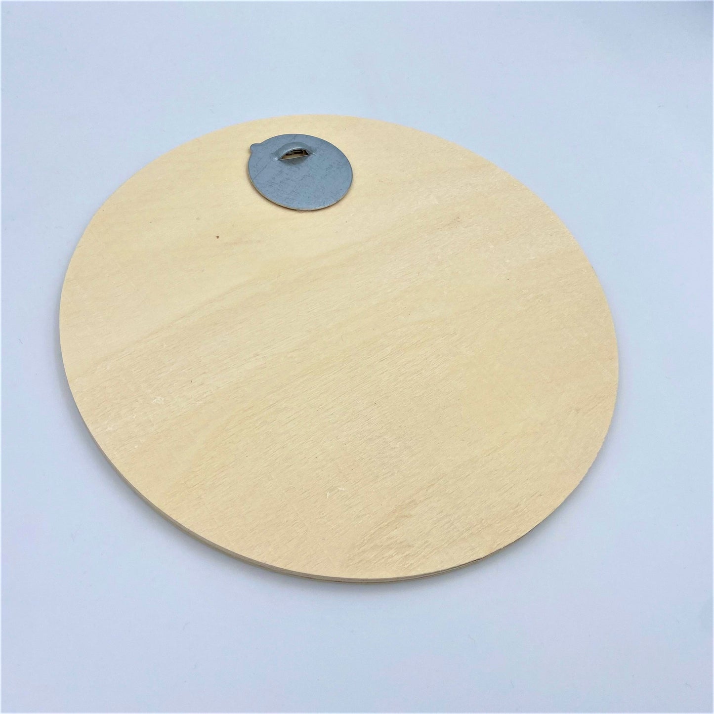 Houten cirkel naambord met design