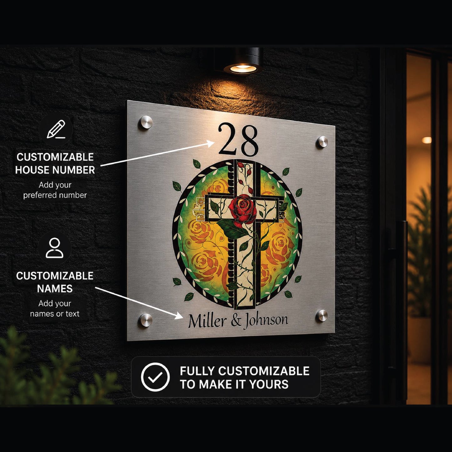 Uniek Huisnummerbord – Modern Gepersonaliseerd Huisnummer Voor Deur