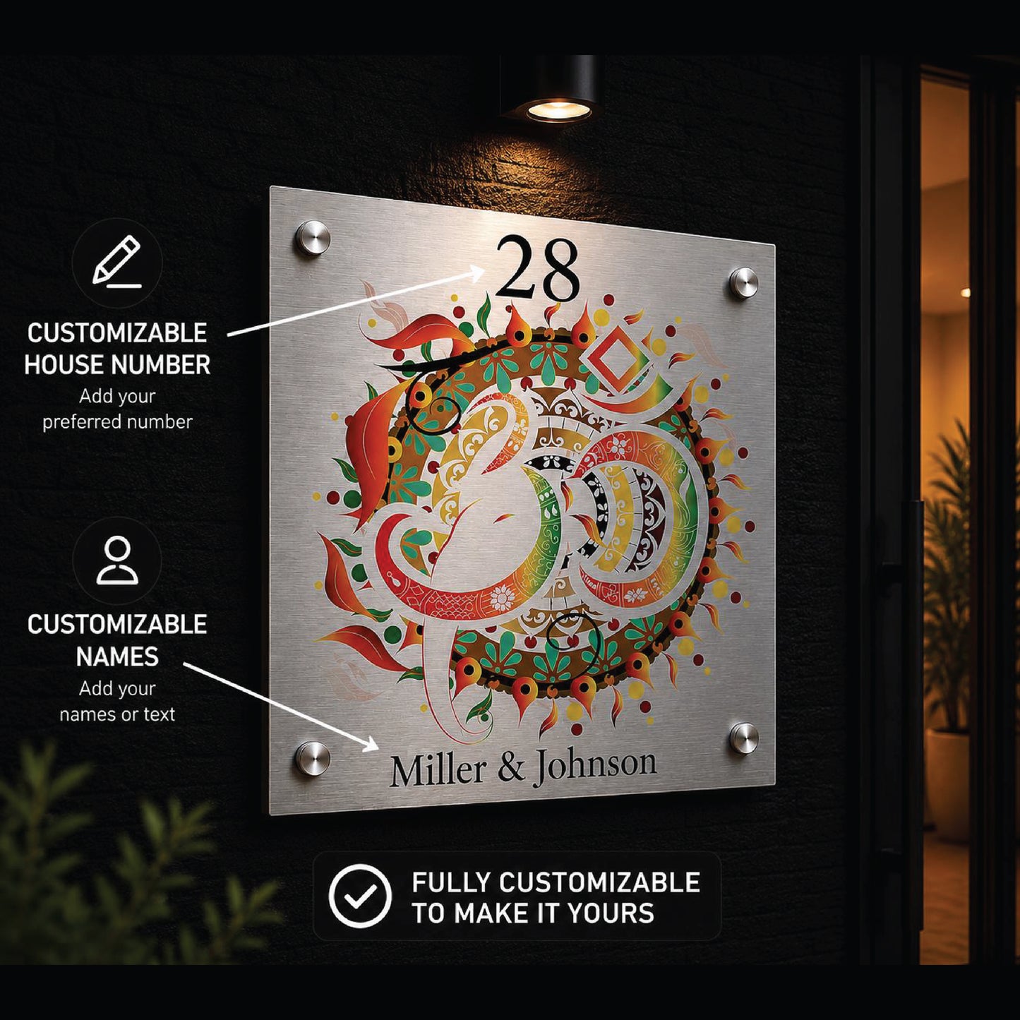 Handgemaakt Gepersonaliseerd Huisnummerbord – Metalen Naambord Voor Huis Of Bedrijf