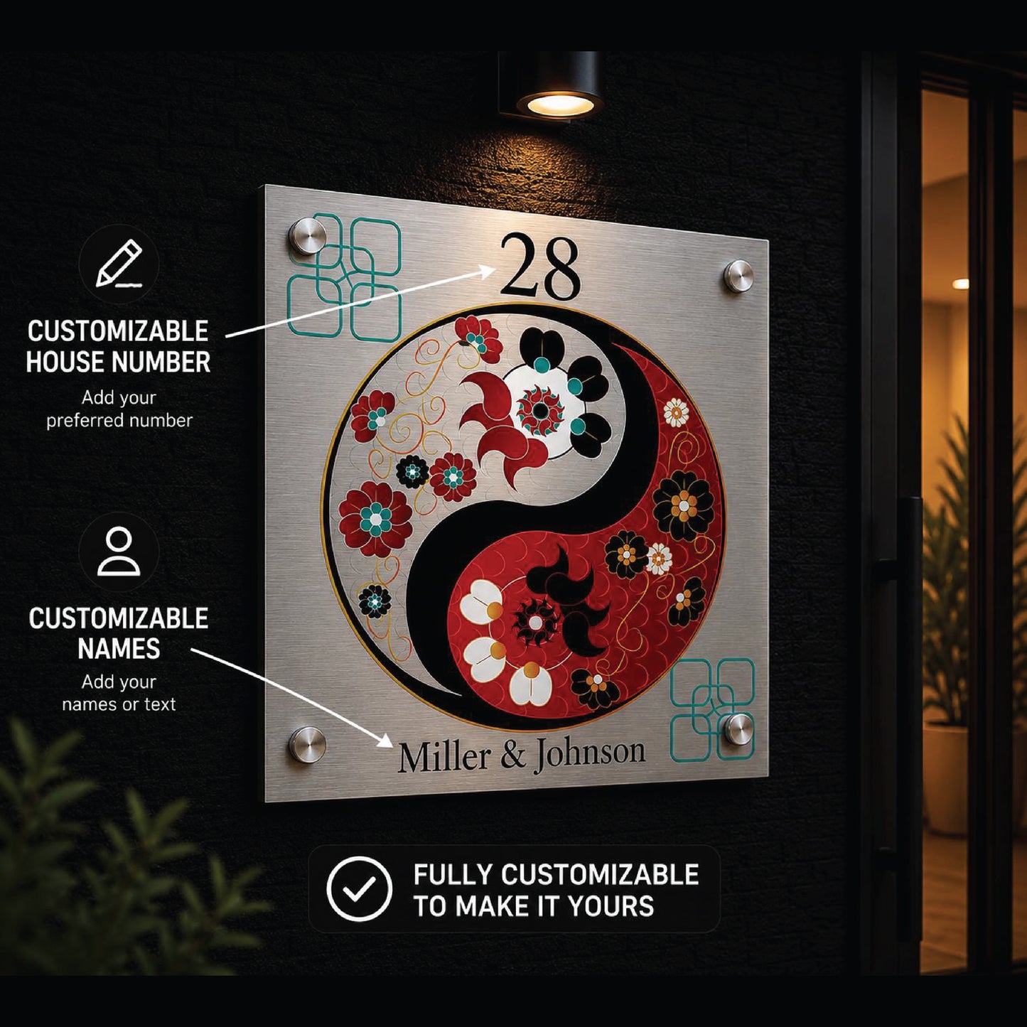 Gepersonaliseerd Huisnummerbord Met Naam – Uniek En Modern Naambord