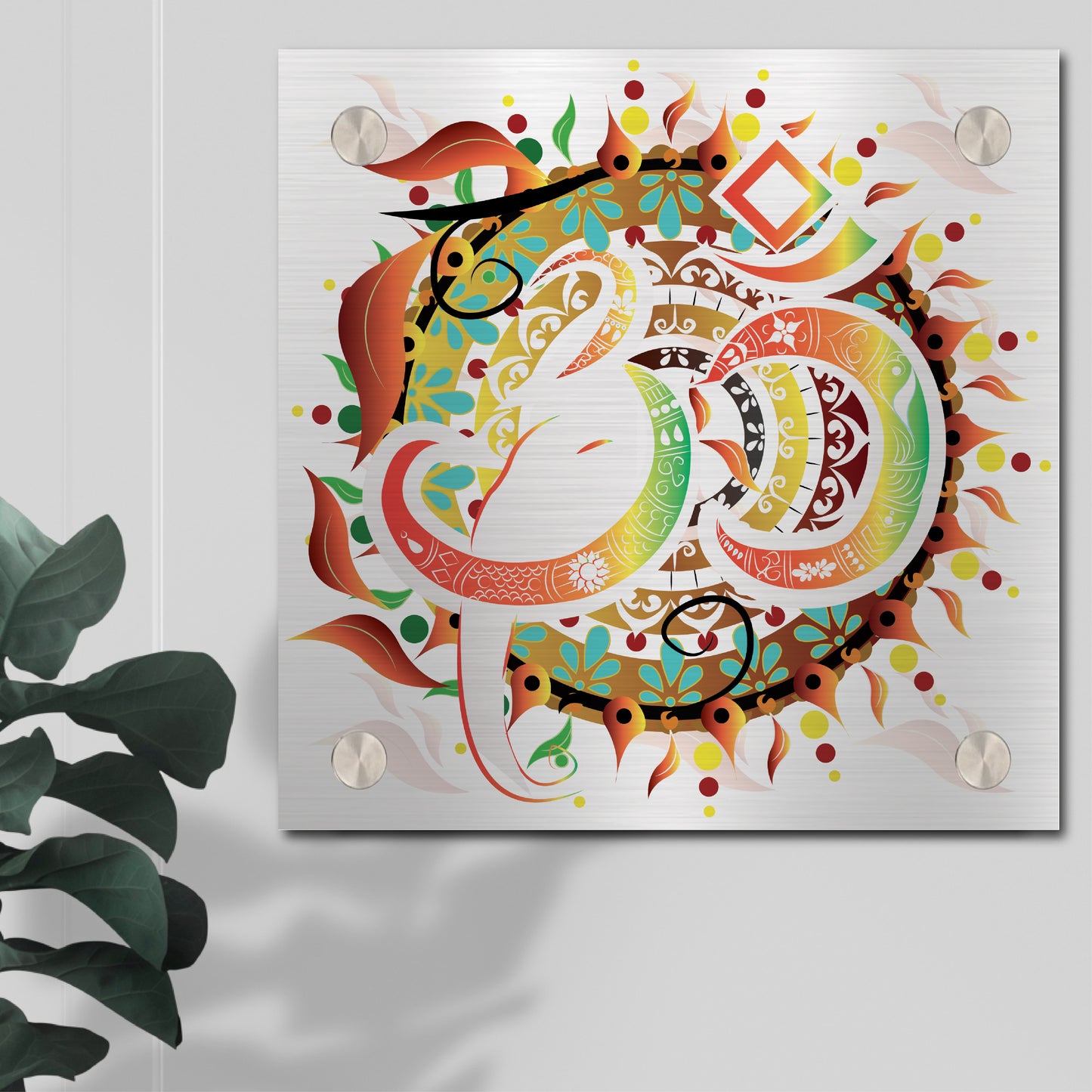 Spiritual yoga studio wall art print gift, ohm, aum, hindu wall art, birthday gift yogi, mindfulness gift, om wall decor, mandala wall art