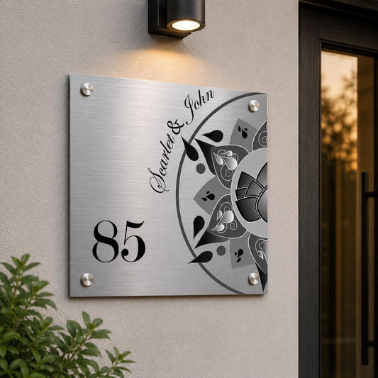 Gepersonaliseerd Huisnummerbord Met Naam – Uniek En Modern Naambord