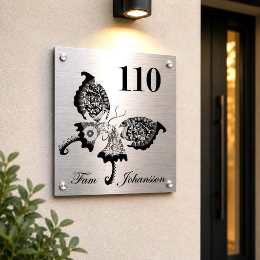 Huisnummerbord met Naam – Gepersonaliseerd Naambord voor Buiten