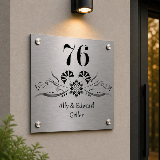 Gepersonaliseerd Huisnaambord Met Huisnummer – Metalen Adresbord Voor Deur