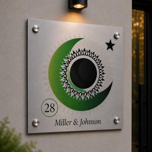Stijlvol Gepersonaliseerd Huisnaambord – Elegant Metalen Bord Voor De Voordeur