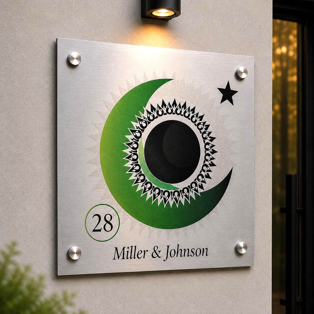 Stijlvol Gepersonaliseerd Huisnaambord – Elegant Metalen Bord Voor De Voordeur