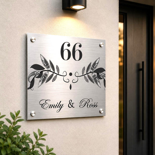 Modern Naambord met Huisnummer