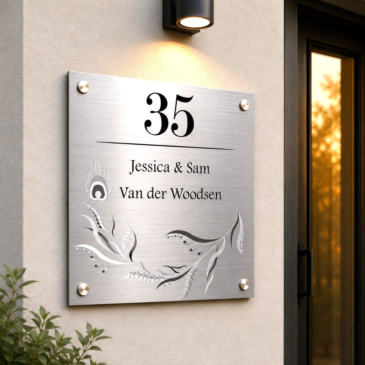 Modern Huisnummerbord met Eigen Naam