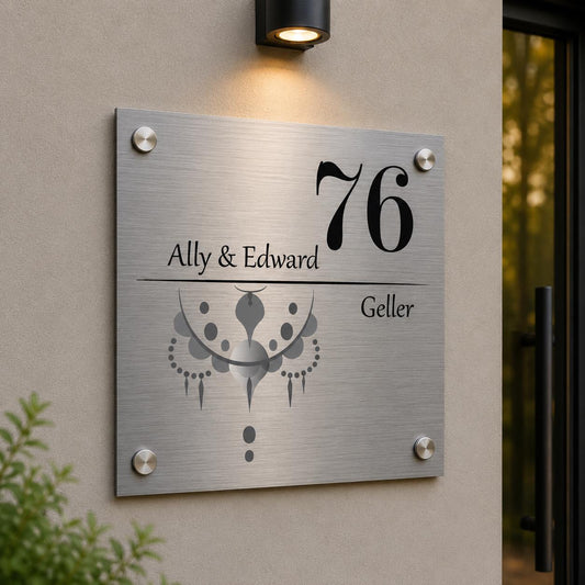 Handgemaakt Gepersonaliseerd Huisnummerbord – Metalen Naambord Voor Huis Of Bedrijf