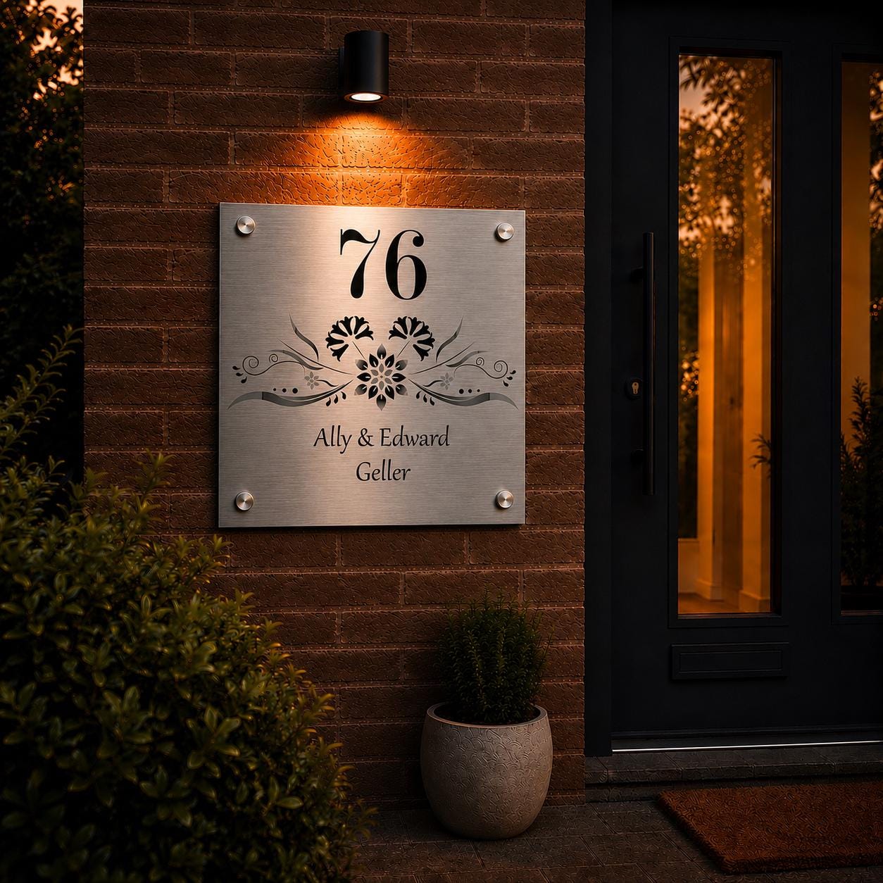 Gepersonaliseerd Huisnaambord Met Huisnummer – Metalen Adresbord Voor Deur