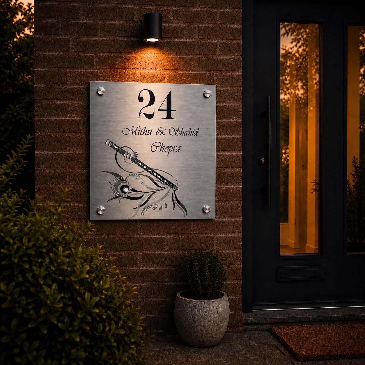 Gepersonaliseerd Huisnummerbordje – Modern Metalen Nummerbord