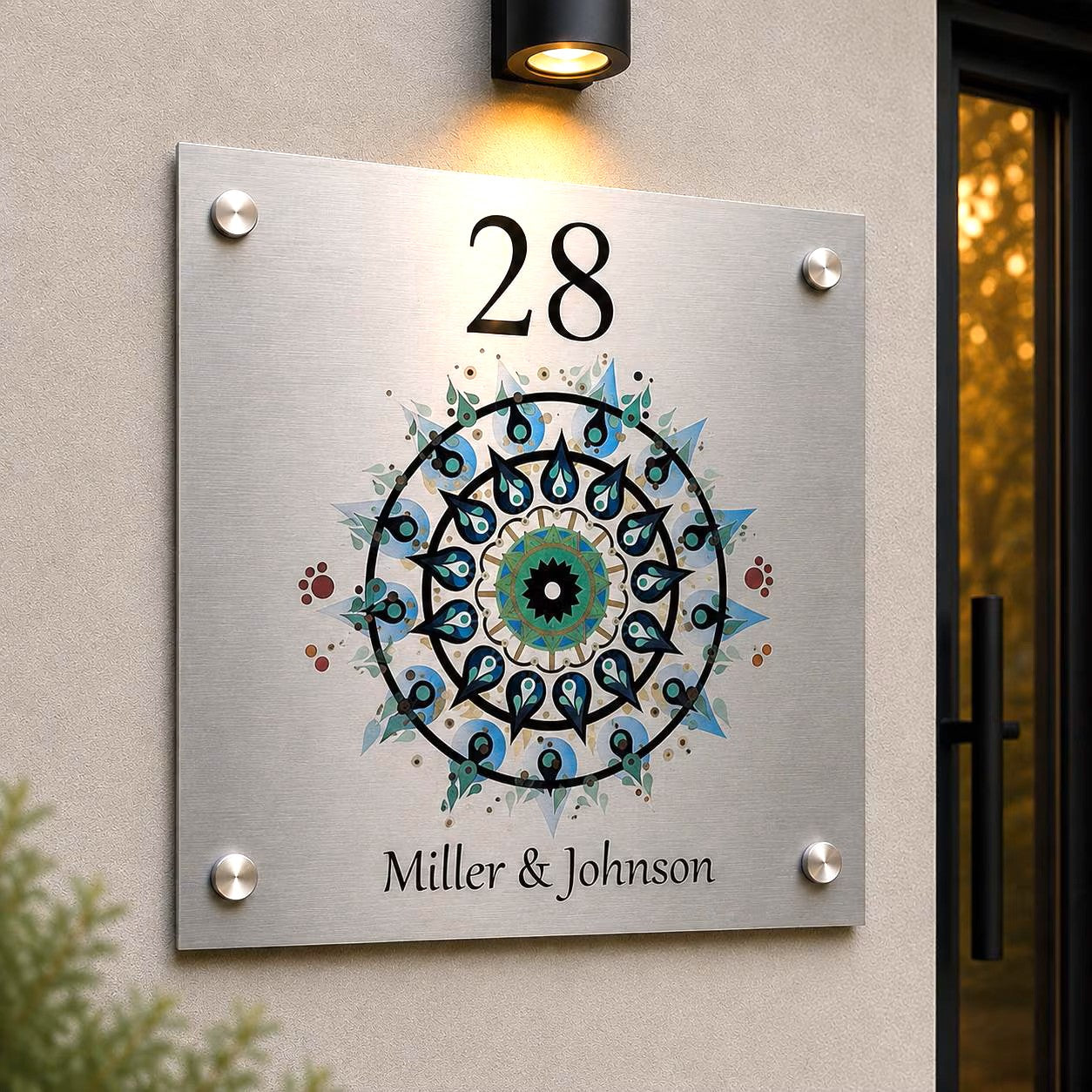 Stijlvol Gepersonaliseerd Huisnaambord – Elegant Metalen Bord Voor De Voordeur