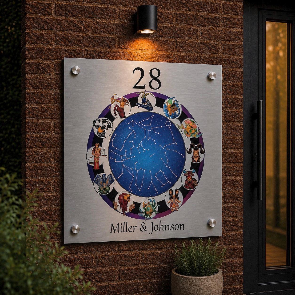 Gepersonaliseerd Huisnaambord Met Huisnummer – Metalen Naambord Voor Deur